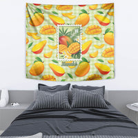 Aloha Hawaii Manako Palaka Motifs Tapestry Hawaiian Mango Stylized Stamp LT14 - Polynesian Pride
