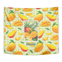Aloha Hawaii Manako Palaka Motifs Tapestry Hawaiian Mango Stylized Stamp LT14 - Polynesian Pride