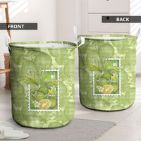 Aloha Hawaii Ulu Palaka Motifs Laundry Basket Hawaiian Breadfruit Stylized Stamp LT14 - Polynesian Pride