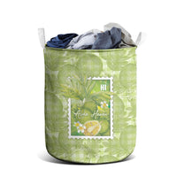 Aloha Hawaii Ulu Palaka Motifs Laundry Basket Hawaiian Breadfruit Stylized Stamp LT14 - Polynesian Pride