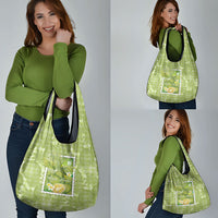 Aloha Hawaii Ulu Palaka Motifs Grocery Bag Hawaiian Breadfruit Stylized Stamp LT14 - Polynesian Pride