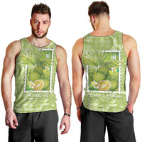 Aloha Hawaii Ulu Palaka Motifs Men Tank Top Hawaiian Breadfruit Stylized Stamp LT14 - Polynesian Pride