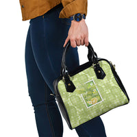 Aloha Hawaii Ulu Palaka Motifs Shoulder Handbag Hawaiian Breadfruit Stylized Stamp LT14 - Polynesian Pride