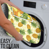 Aloha Hawaii Hala Kahiki Palaka Motifs Bathroom Set Hawaiian Pineapple Stylized Stamp LT14 - Polynesian Pride