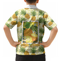 Aloha Hawaii Hala Kahiki Palaka Motifs Hawaiian Shirt Hawaiian Pineapple Stylized Stamp LT14 - Polynesian Pride