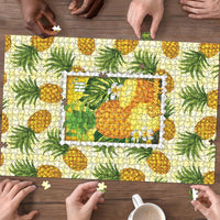 Aloha Hawaii Hala Kahiki Palaka Motifs Puzzle Hawaiian Pineapple Stylized Stamp LT14 - Polynesian Pride