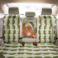 Aloha Hawaii Rambutan Palaka Motifs Back Car Seat Cover Hawaiian Fruit Stylized Stamp LT14 - Polynesian Pride