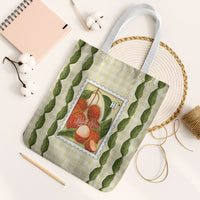 Aloha Hawaii Rambutan Palaka Motifs Tote Bag Hawaiian Fruit Stylized Stamp LT14 White Strap One Size Yellow - Polynesian Pride