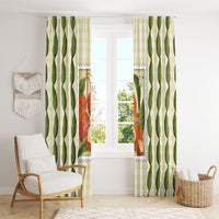 Aloha Hawaii Rambutan Palaka Motifs Window Curtain Hawaiian Fruit Stylized Stamp LT14 - Polynesian Pride