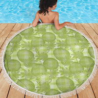 Omaomao Hawaii Breadfruit Palaka Motifs Beach Blanket LT14 - Polynesian Pride