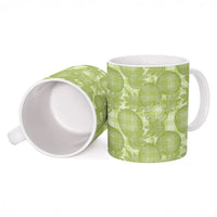 Omaomao Hawaii Breadfruit Palaka Motifs Ceramic Mug LT14 - Polynesian Pride