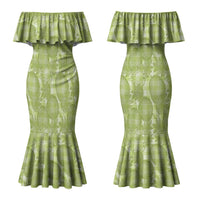 Omaomao Hawaii Breadfruit Palaka Motifs Couples Matching Mermaid Dress and Hawaiian Shirt LT14 - Polynesian Pride