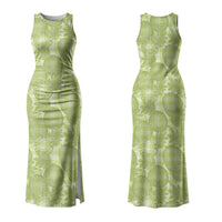 Omaomao Hawaii Breadfruit Palaka Motifs Couples Matching Tank Maxi Dress and Long Sleeve Button Shirt LT14 - Polynesian Pride