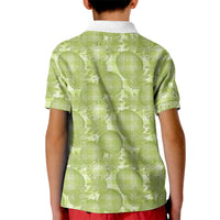 Omaomao Hawaii Breadfruit Palaka Motifs Kid Polo Shirt LT14 - Polynesian Pride