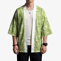 Omaomao Hawaii Breadfruit Palaka Motifs Kimono LT14 - Polynesian Pride