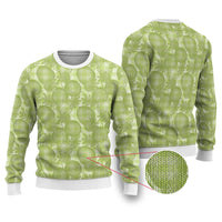 Omaomao Hawaii Breadfruit Palaka Motifs Ugly Christmas Sweater LT14 Green - Polynesian Pride
