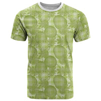 Omaomao Hawaii Breadfruit Palaka Motifs T Shirt LT14 Green - Polynesian Pride