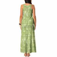 Omaomao Hawaii Breadfruit Palaka Motifs Tank Maxi Dress LT14 - Polynesian Pride