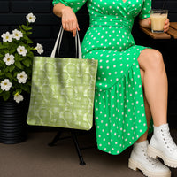 Omaomao Hawaii Breadfruit Palaka Motifs Tote Bag LT14 - Polynesian Pride