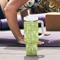 Omaomao Hawaii Breadfruit Palaka Motifs Tumbler With Handle LT14 - Polynesian Pride