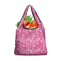 Alaka Hawaii Breadfruit Palaka Motifs Grocery Bag LT14 1-pack One Size Pink - Polynesian Pride