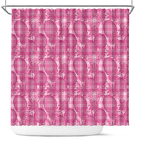 Alaka Hawaii Breadfruit Palaka Motifs Shower Curtain LT14 Pink - Polynesian Pride