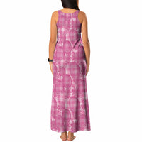 Alaka Hawaii Breadfruit Palaka Motifs Tank Maxi Dress LT14 - Polynesian Pride