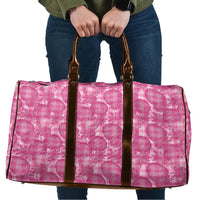 Alaka Hawaii Breadfruit Palaka Motifs Travel Bag LT14 Pink - Polynesian Pride