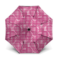 Alaka Hawaii Breadfruit Palaka Motifs Umbrella LT14 One Size Folded 11.42 inch Opened Diameter 37.4 inch Pink - Polynesian Pride