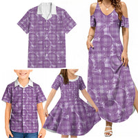 Poni Hawaii Breadfruit Palaka Motifs Family Matching Summer Maxi Dress and Hawaiian Shirt LT14 - Polynesian Pride