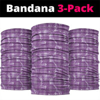 Poni Hawaii Breadfruit Palaka Motifs Neck Gaiter LT14 package One Size: 25*50cm Purple - Polynesian Pride