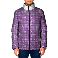 Poni Hawaii Breadfruit Palaka Motifs Padded Jacket LT14 Men Purple - Polynesian Pride