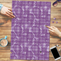 Poni Hawaii Breadfruit Palaka Motifs Puzzle LT14 Purple - Polynesian Pride