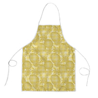 Melemele Hawaii Breadfruit Palaka Motifs Apron LT14 Yellow - Polynesian Pride