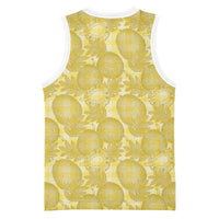 Melemele Hawaii Breadfruit Palaka Motifs Basketball Jersey LT14 - Polynesian Pride