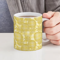 Melemele Hawaii Breadfruit Palaka Motifs Ceramic Mug LT14 - Polynesian Pride