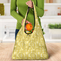 Melemele Hawaii Breadfruit Palaka Motifs Grocery Bag LT14 - Polynesian Pride