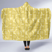 Melemele Hawaii Breadfruit Palaka Motifs Hooded Blanket LT14 One Size Yellow - Polynesian Pride
