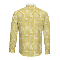 Melemele Hawaii Breadfruit Palaka Motifs Long Sleeve Button Shirt LT14 - Polynesian Pride