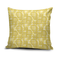 Melemele Hawaii Breadfruit Palaka Motifs Pillow Cover LT14 Yellow - Polynesian Pride