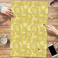 Melemele Hawaii Breadfruit Palaka Motifs Puzzle LT14 Yellow - Polynesian Pride
