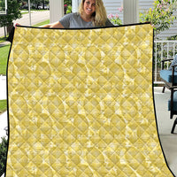Melemele Hawaii Breadfruit Palaka Motifs Quilt LT14 Yellow - Polynesian Pride