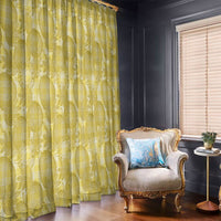 Melemele Hawaii Breadfruit Palaka Motifs Window Curtain LT14 - Polynesian Pride