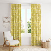 Melemele Hawaii Breadfruit Palaka Motifs Window Curtain LT14 - Polynesian Pride