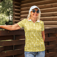 Melemele Hawaii Breadfruit Palaka Motifs Women Polo Shirt LT14 - Polynesian Pride