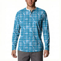 Polu Hawaii Breadfruit Palaka Motifs Button Sweatshirt LT14 - Polynesian Pride