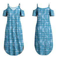 Polu Hawaii Breadfruit Palaka Motifs Couples Matching Summer Maxi Dress and Long Sleeve Button Shirt LT14 - Polynesian Pride