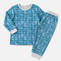 Polu Hawaii Breadfruit Palaka Motifs Christmas Pajama Set LT14 Men Blue - Polynesian Pride