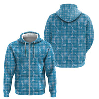 Polu Hawaii Breadfruit Palaka Motifs Zip Hoodie LT14 - Polynesian Pride
