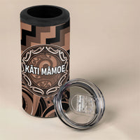 Aotearoa Kati Mamoe Personalised 4 in 1 Can Cooler Tumbler Maori Iwi Poutama Puhoro Tattoo LT14 - Polynesian Pride